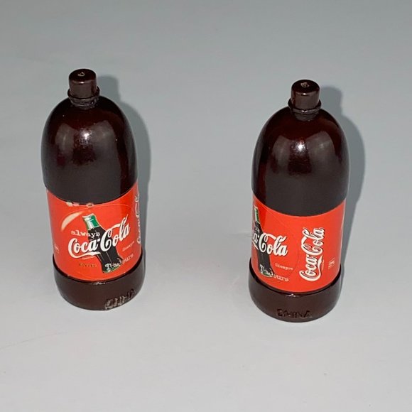 Barbie Pretend Play Lot of 2 Coca Cola Toy Bottles For Playset Dollhouses Kids - Picture 1 of 5
